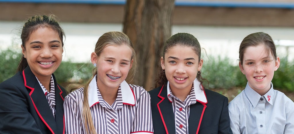 Footscray High School - Students Outside Smiling