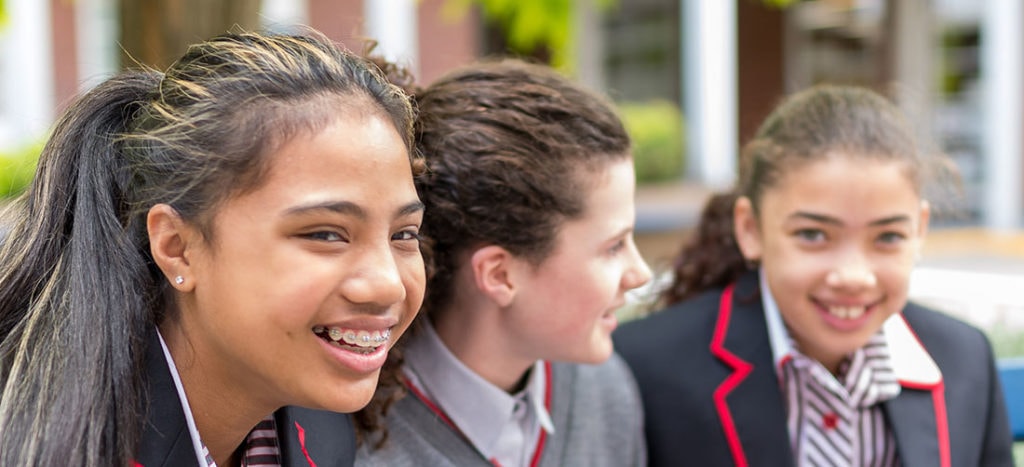Footscray High School - Students Outside Smiling