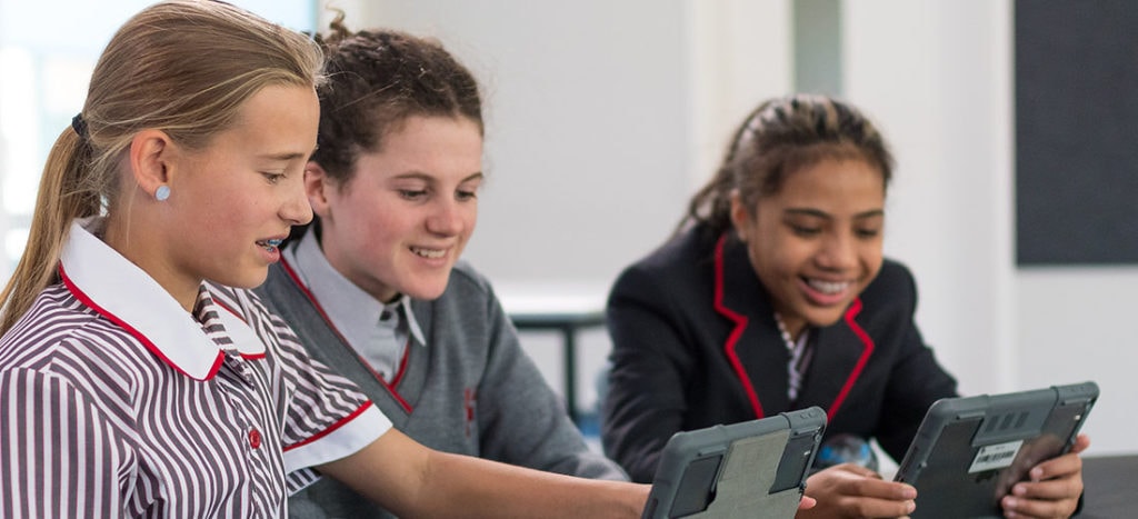 Footscray High School - Students Using Tablet